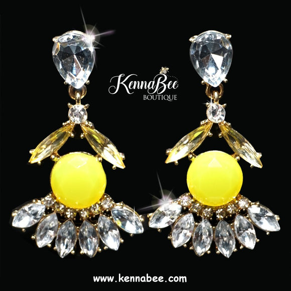 Neon Yellow Earrings