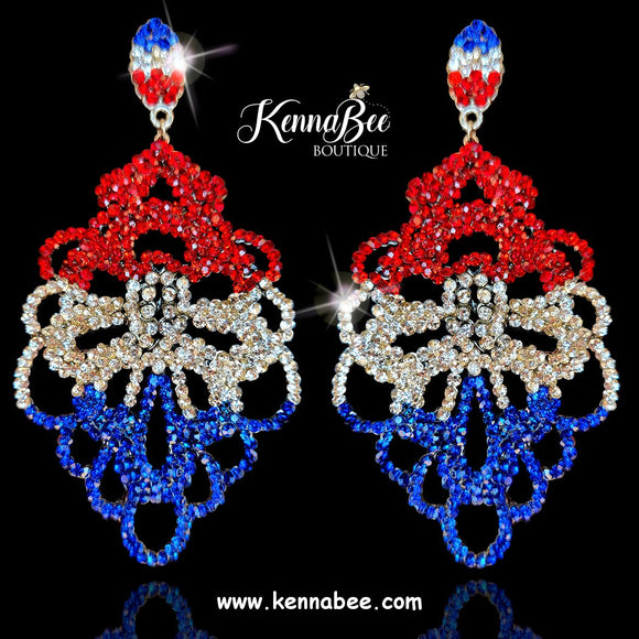 Lt. Siam/Crystal/Sapphire Large Filigree