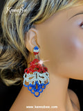 Lt. Siam/Crystal/Sapphire Large Filigree