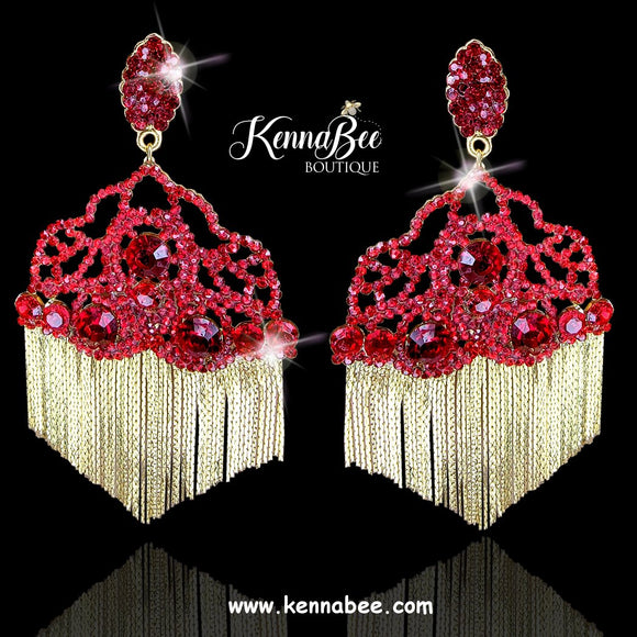 Light Siam Catherine with Gold Fringe