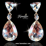 Crystal Drops with Triangle Pin