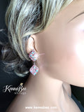 Light Rose/AB Double Diamond Drops
