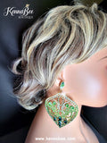 Opal Peridot Emerald Large Leaves