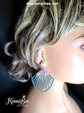 Violet/Crystal/Aquamarine Ombre Shells