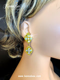 Citrine/AB Double Diamond Drops