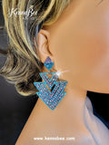 Violet/Aqua Triple Triangles