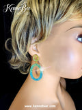 Citrine/Peridot/Aqua Ombre Oval Outlines