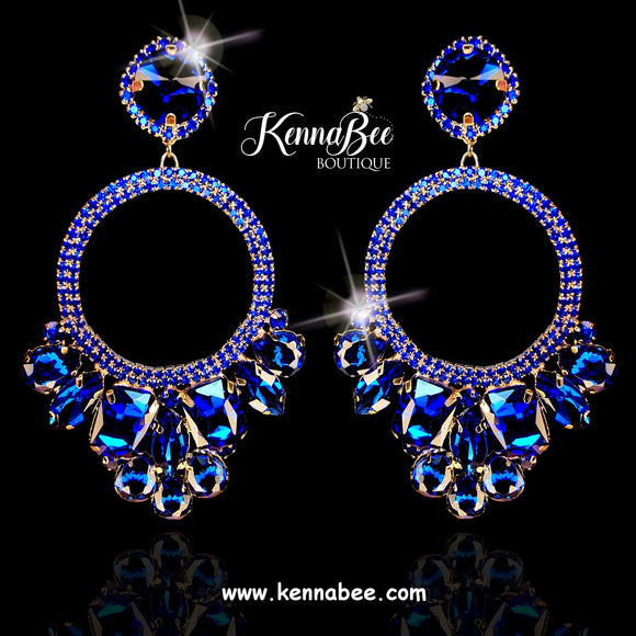 Sapphire Large Circle Drops