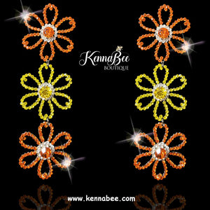 Large Sun/Citrine/Sun Triple Flowers