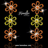 Large Sun/Citrine/Sun Triple Flowers
