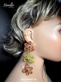 Large Sun/Citrine/Sun Triple Flowers