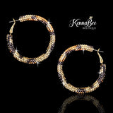 Colored Leopard Rhinestone Hoops 2.1