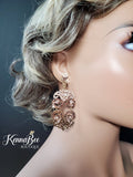 Gold Ombre Hinged Double Scrolls