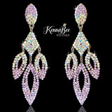 Violet/AB 3 Drop Chandeliers