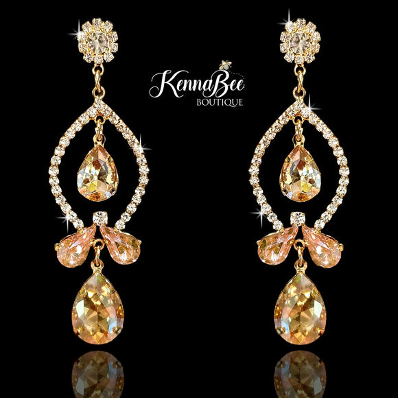 Amber/Pink Double Drops