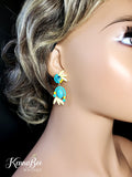 Turquoise/Yellow Mini Spikes