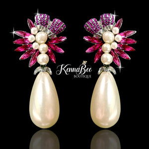 Fuchsia Large Pearl Drops