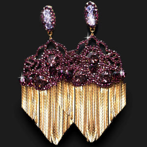 Tiffany Plum Gold Fringe