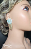 Aqua Flower with Fringe