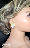 Citrine/Crystal Ombre Oval