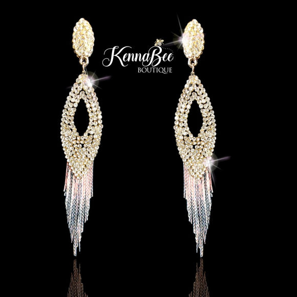 Crystal Marquessa with Silver Fringe