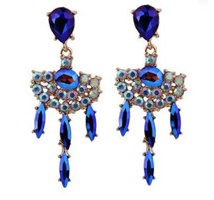 Blue AB Dangle Earrings