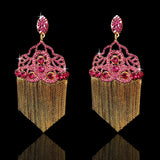 Fuchsia Catherine Ombre Gold Fringe