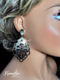 Crystal/Gunmetal/Jet Wide Filigree