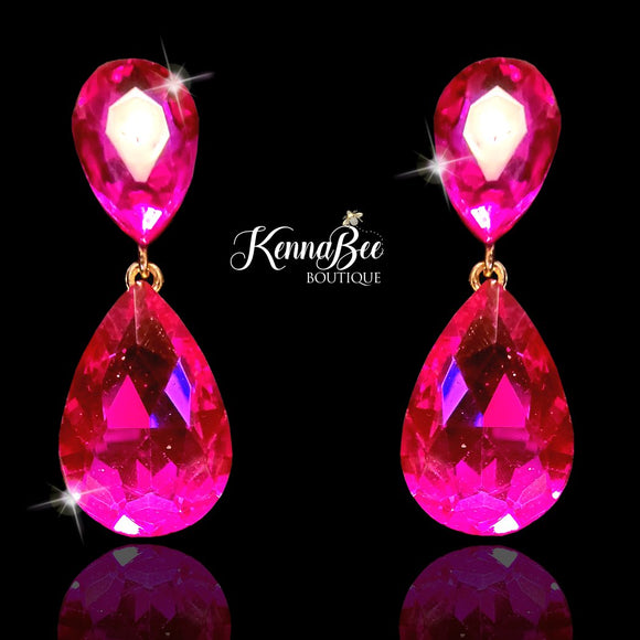 CLIP-ON Fuchsia KK Large Drops