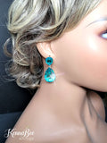 CLIP-ON Turquoise KK Large Drops