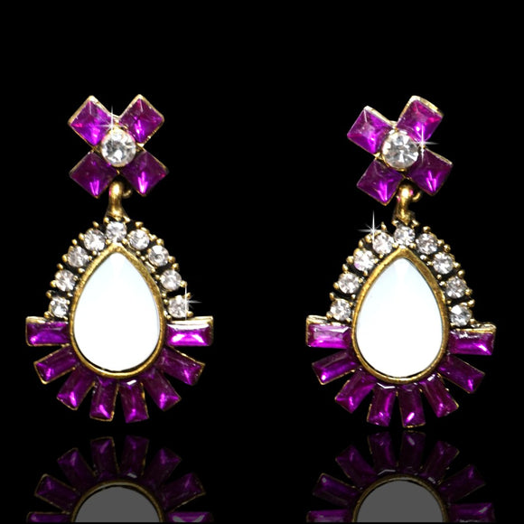 Purple and Opal Dangles