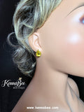Citrine Tear Drops with Hidden Halo Stones