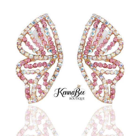 Pink Butterfly Rhinestone