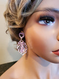 Pink Heart Geo Earrings