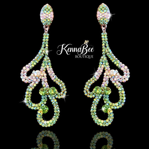 Peridot AB Ombre Swirlies